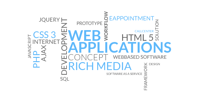 Web Applications,webbasierte Software,Lösung,Rich Internet Apps,Konzept,Design,Development,Internet,PHP,Javascript,Framework,JQuery,Prototype,AJAX,SQL,HTML5,CSS3,Callcenter,eAppointment,Software-as-a-Service,SaaS